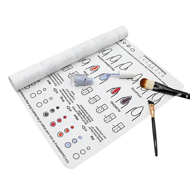 Washable Silicone Acrylic Training Nail Mat