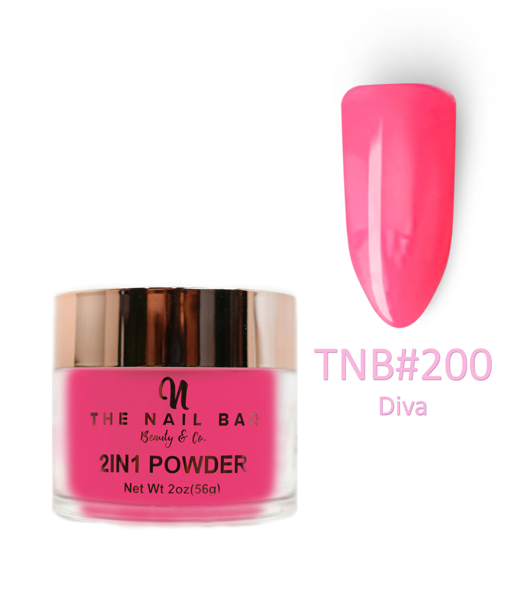 2-In-1 Dipping/Acrylic colour powder (2oz) - Diva