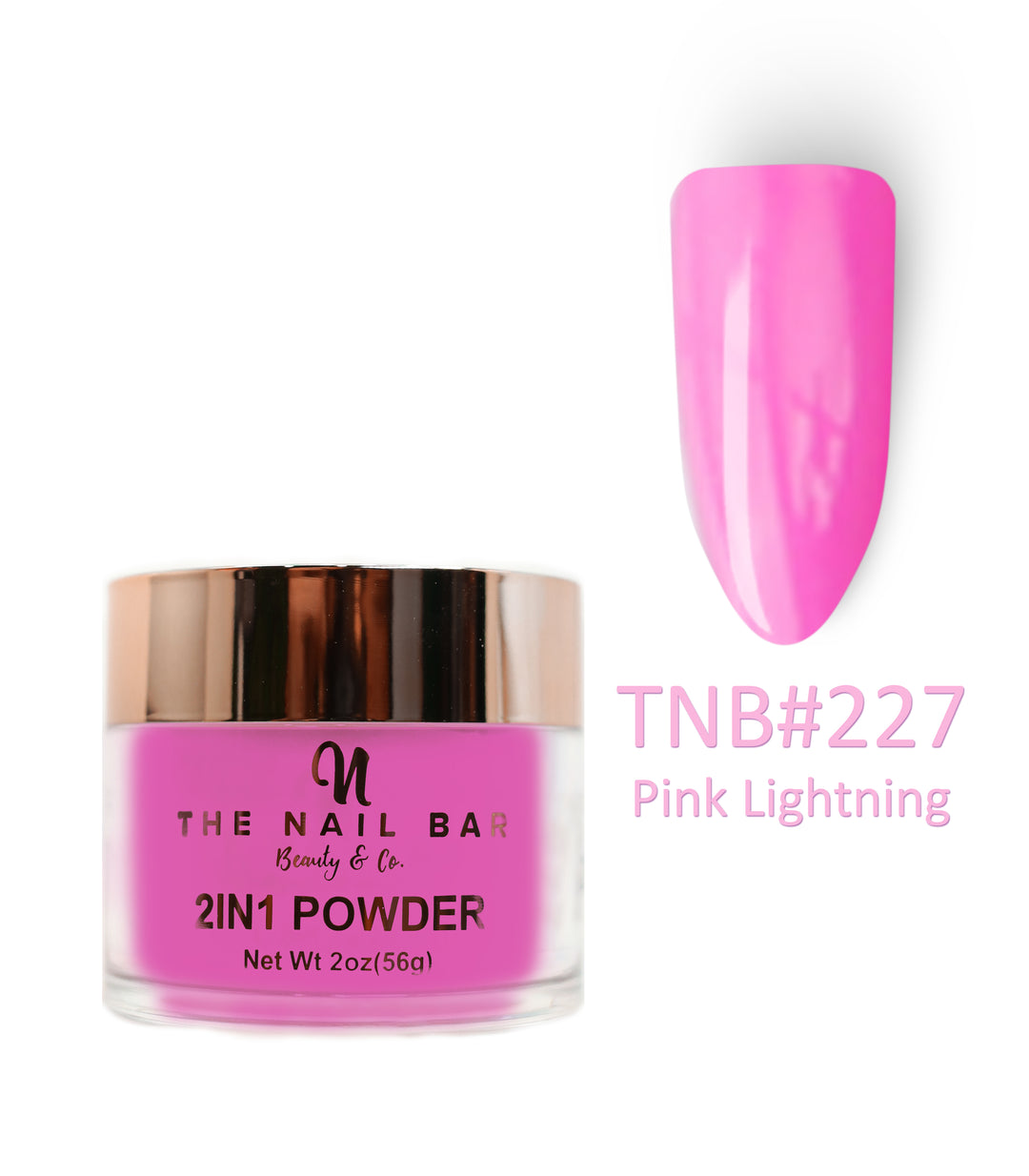 2-In-1 Dipping/Acrylic colour powder (2oz) - Pink Lightning