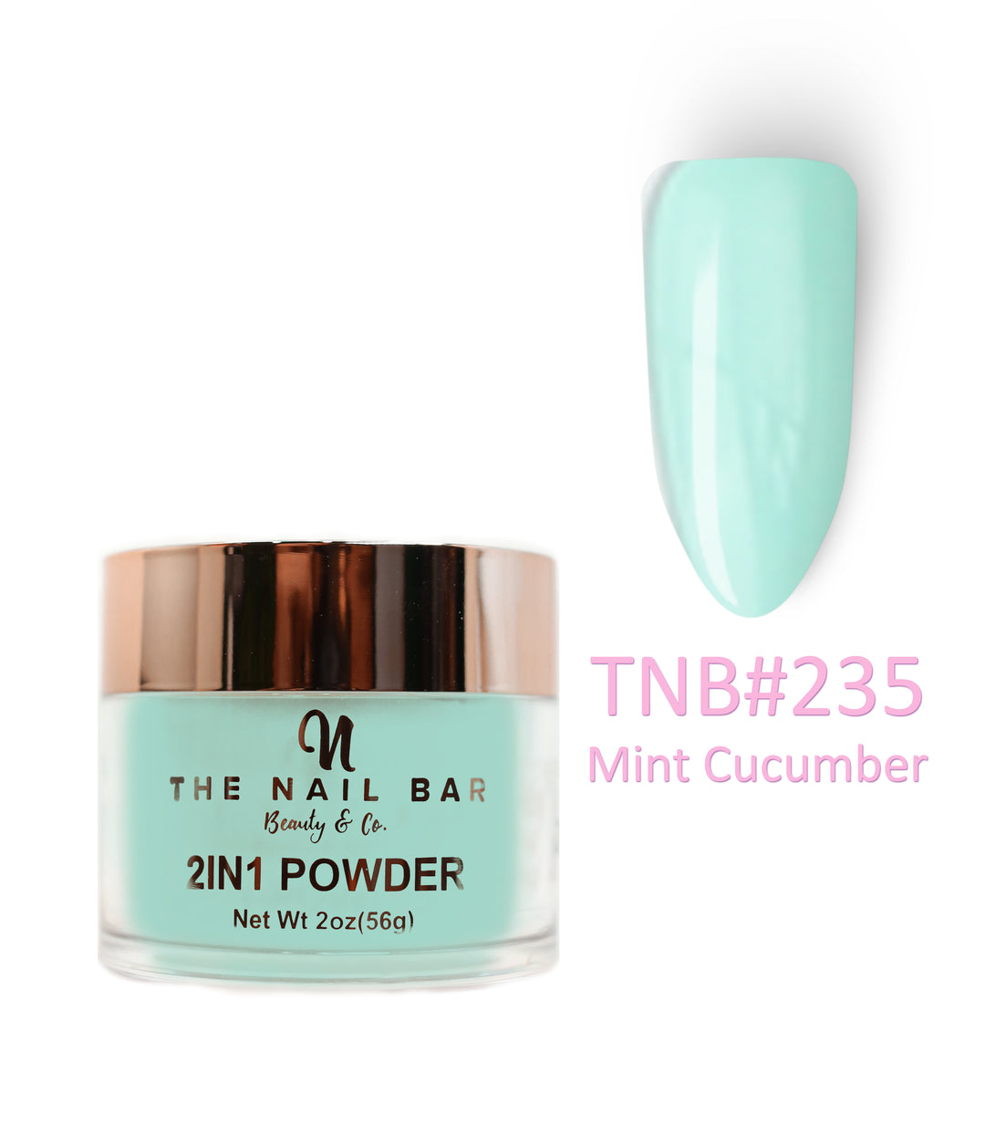 2-In-1 Dipping/Acrylic colour powder (2oz) - Mint Cucumber