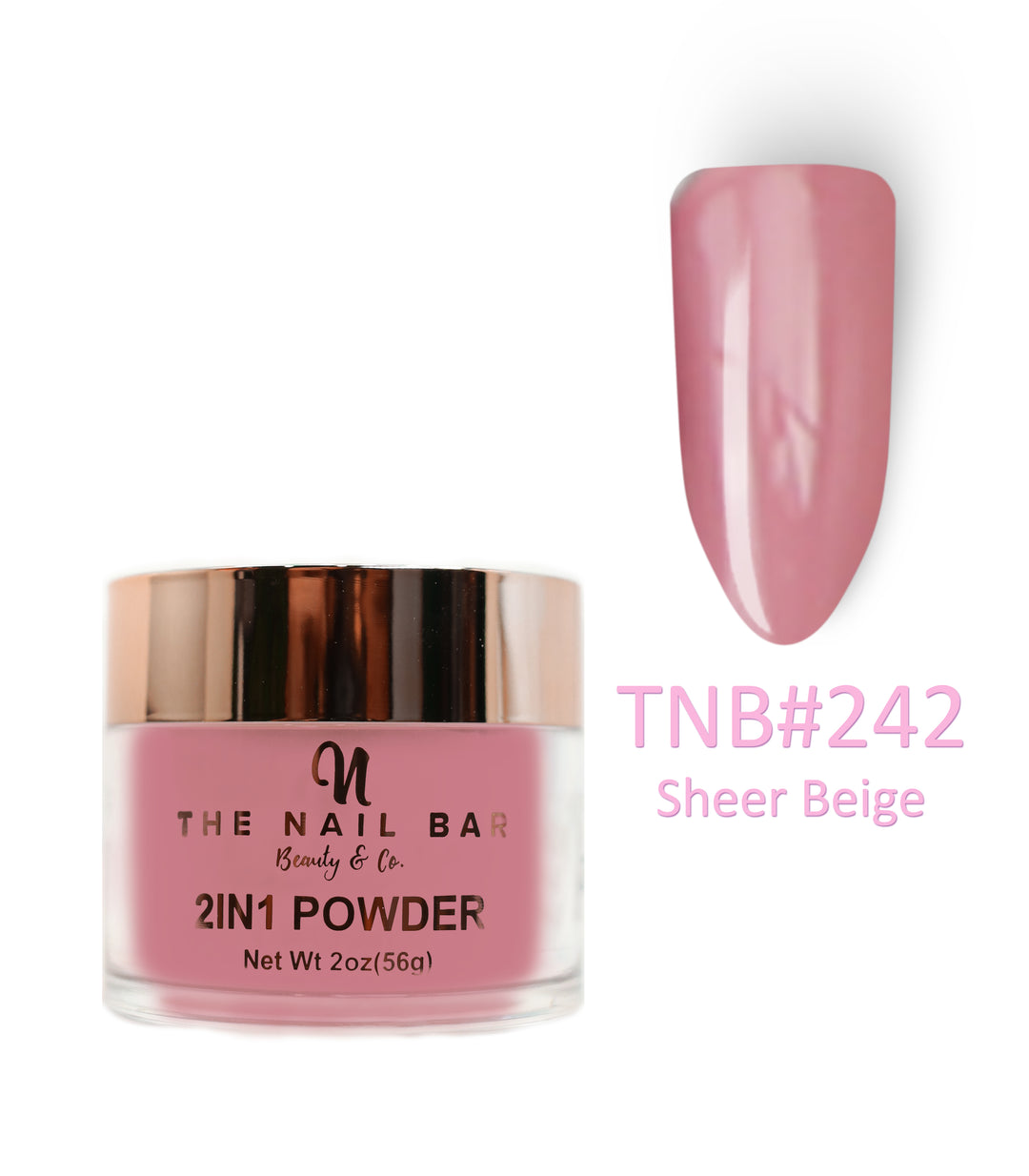 2-In-1 Dipping/Acrylic colour powder (2oz) - Sheer Beige