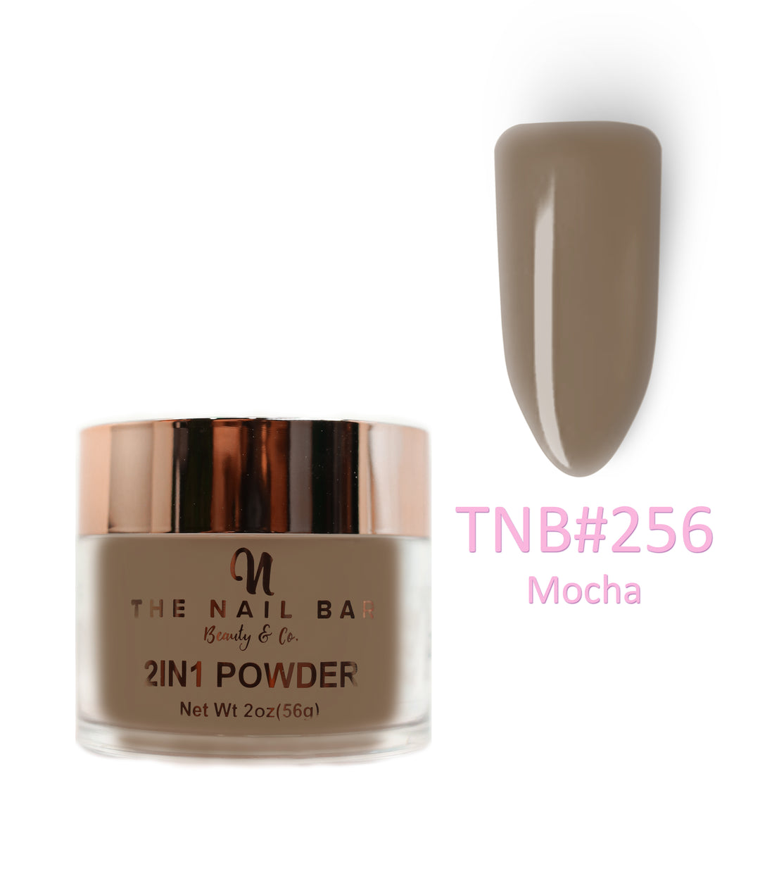 2-In-1 Dipping/Acrylic colour powder (2oz) - Mocha