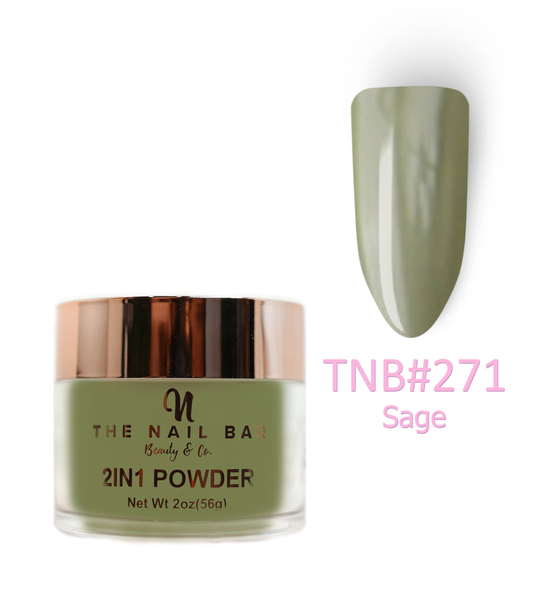 2-In-1 Dipping/Acrylic colour powder (2oz) - Sage