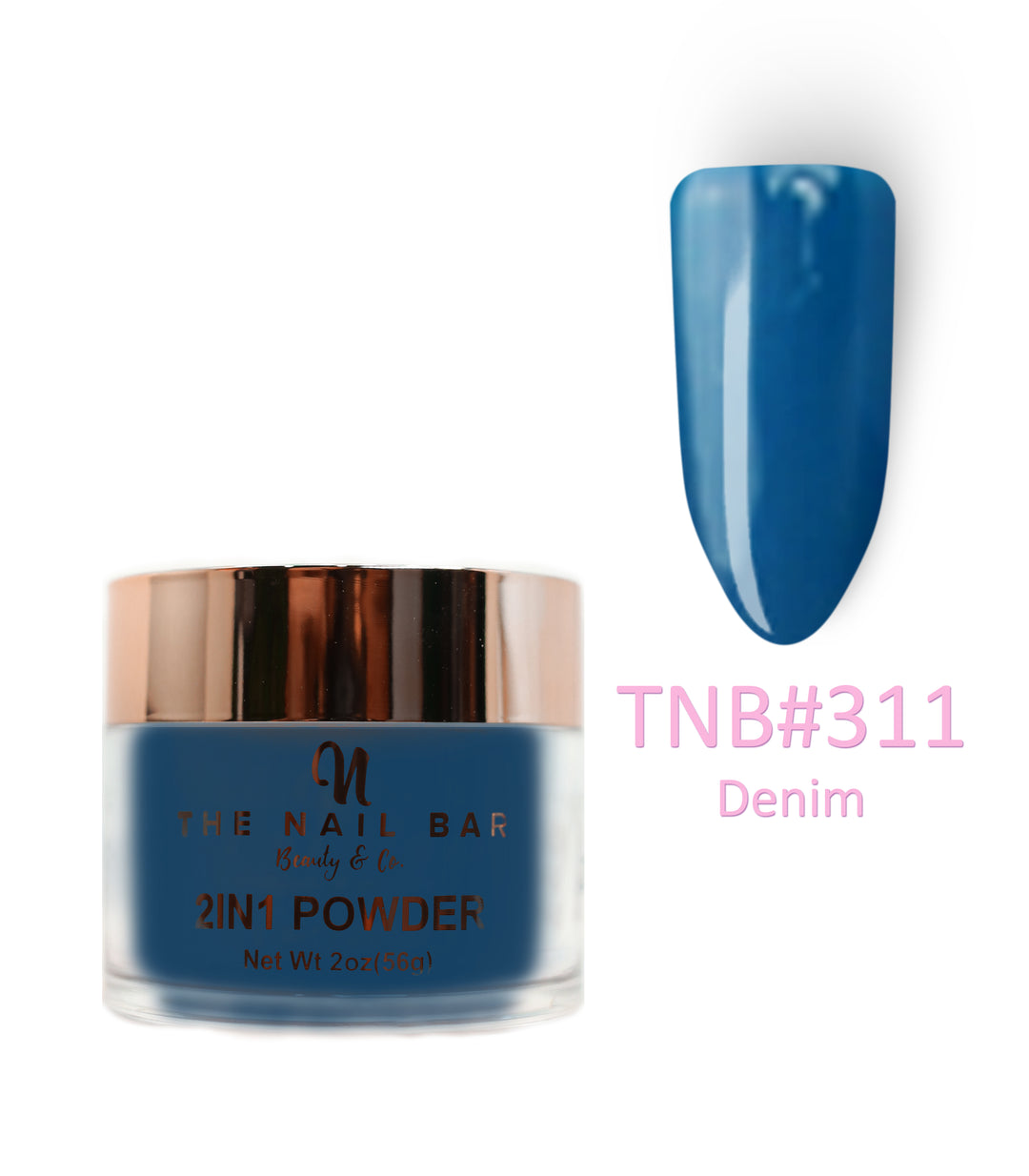 2-In-1 Dipping/Acrylic colour powder (2oz) - Denim