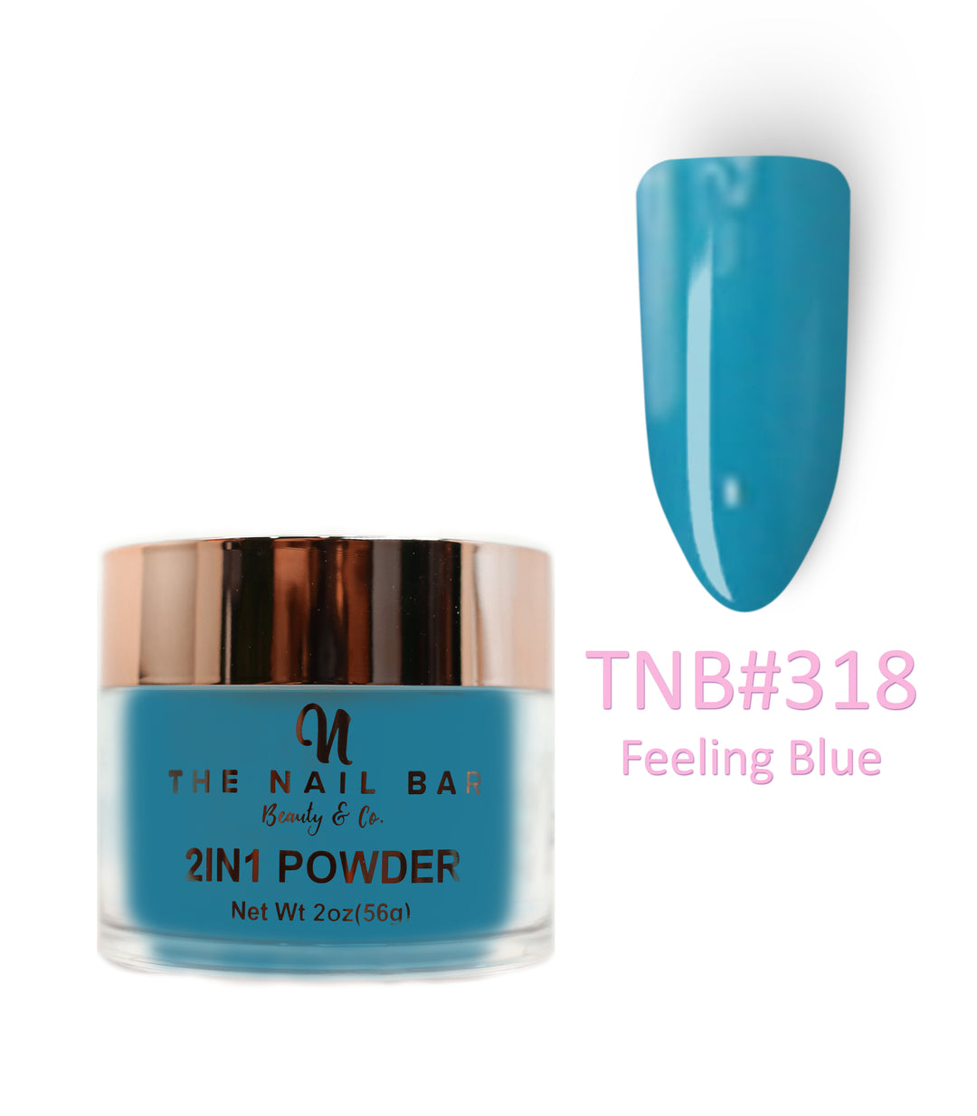 2-In-1 Dipping/Acrylic colour powder (2oz) - Feeling Blue