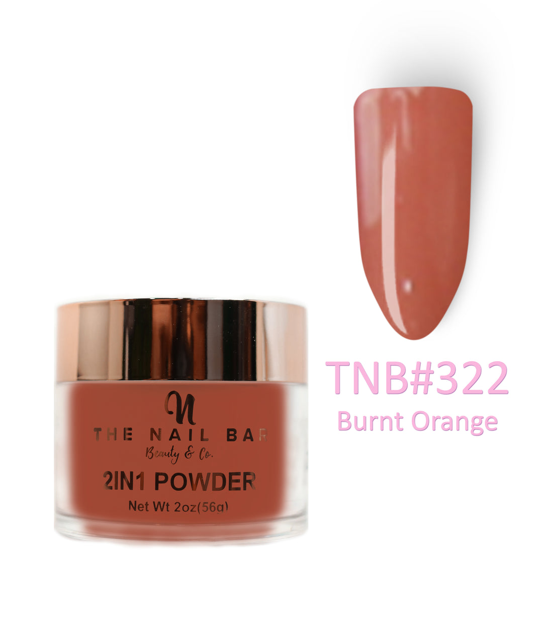 2-In-1 Dipping/Acrylic colour powder (2oz) - Burnt Orange
