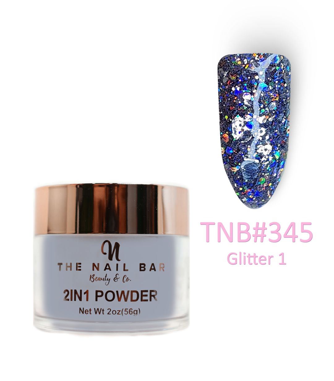 2-In-1 Dipping/Acrylic colour powder (2oz) - Glitter 1