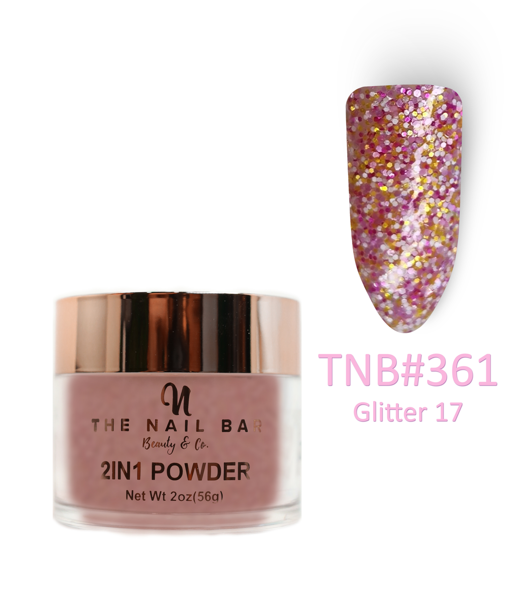 2-In-1 Dipping/Acrylic colour powder (2oz) - Glitter 17