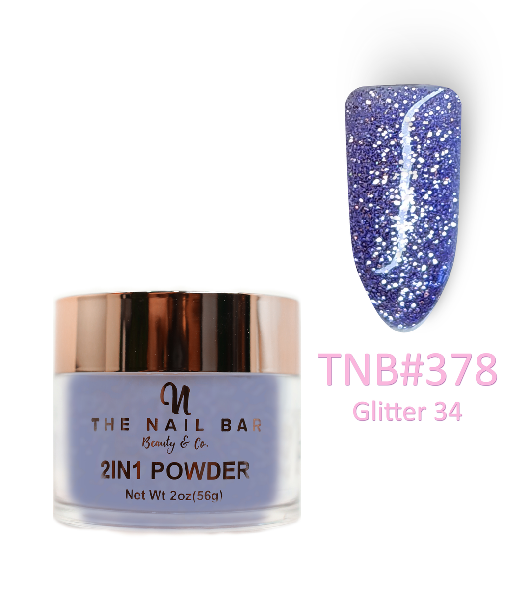 2-In-1 Dipping/Acrylic colour powder (2oz) - Glitter 34