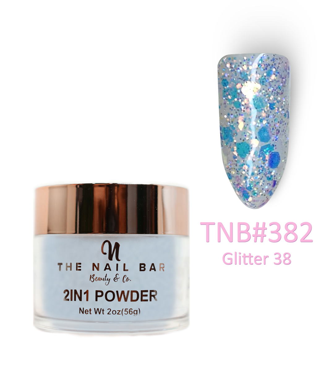 2-In-1 Dipping/Acrylic colour powder (2oz) - Glitter 38