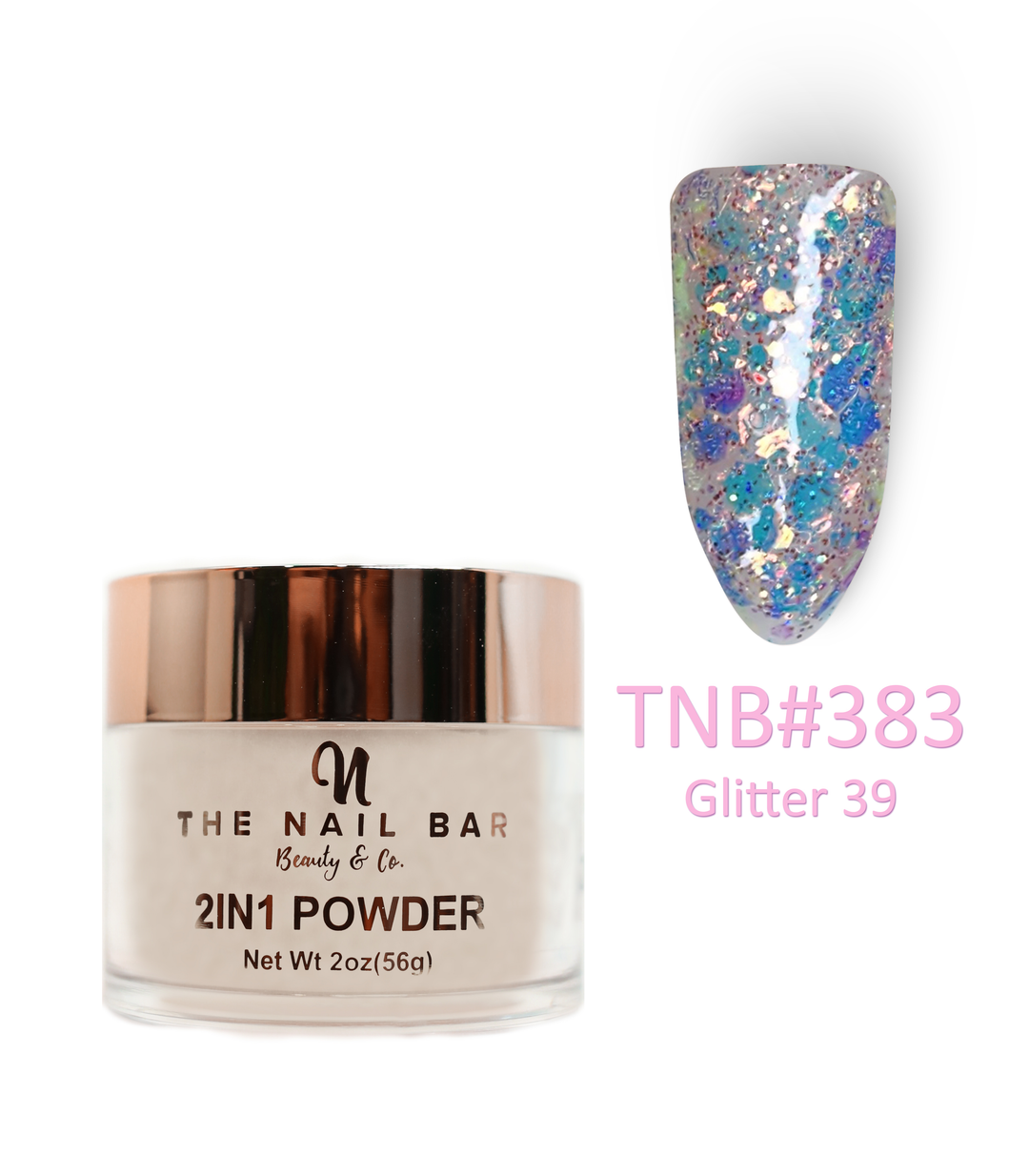 2-In-1 Dipping/Acrylic colour powder (2oz) - Glitter 39