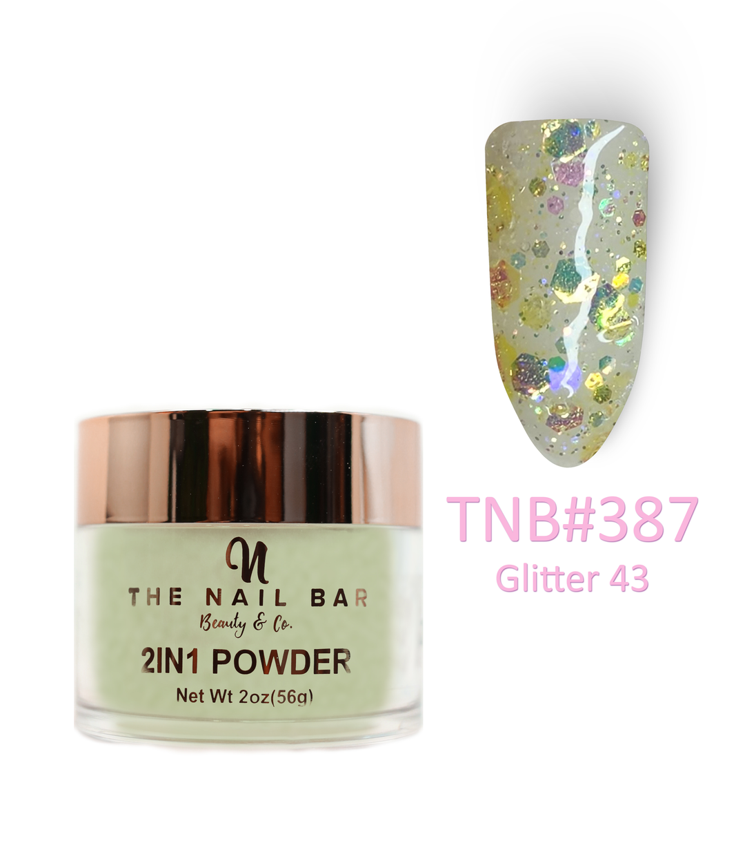 2-In-1 Dipping/Acrylic colour powder (2oz) - Glitter 43