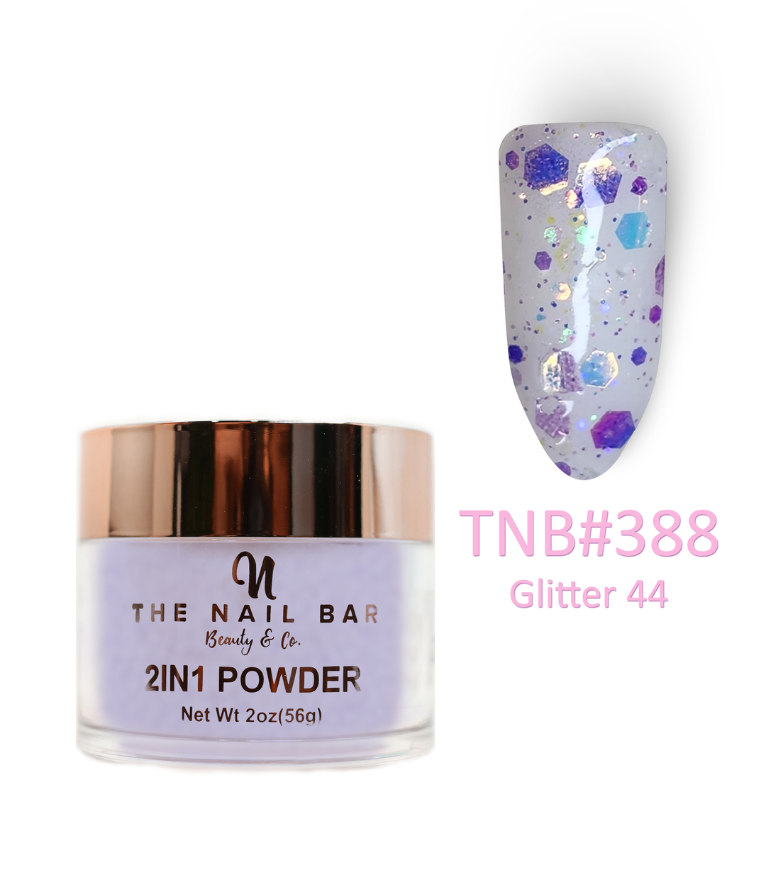 2-In-1 Dipping/Acrylic colour powder (2oz) - Glitter 44