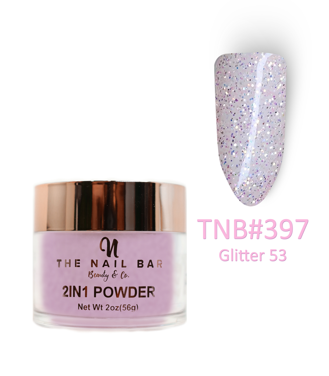2-In-1 Dipping/Acrylic colour powder (2oz) - Glitter 53