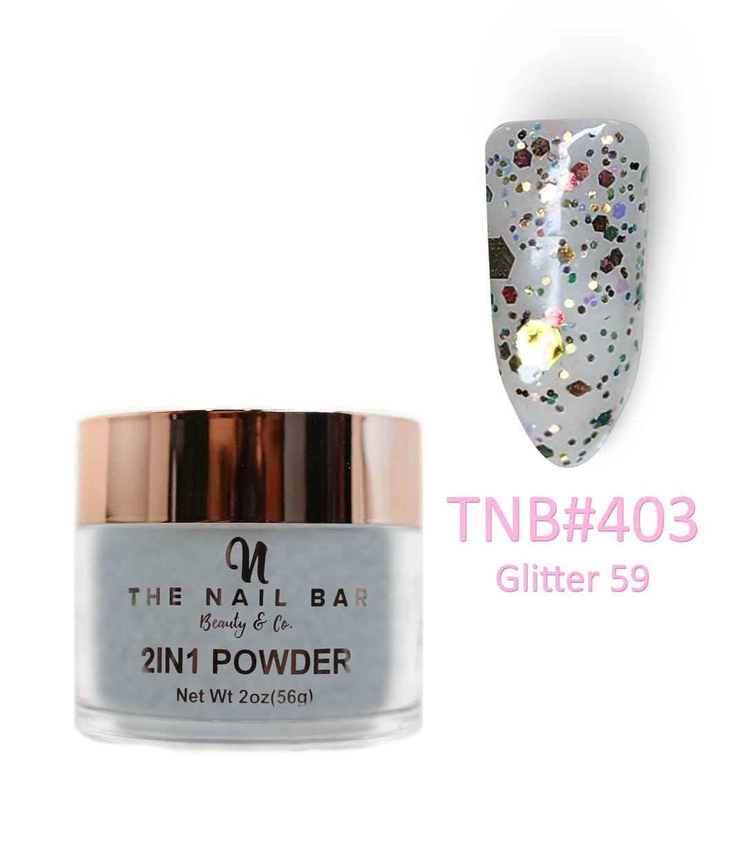 2-In-1 Dipping/Acrylic colour powder (2oz) - Glitter 59
