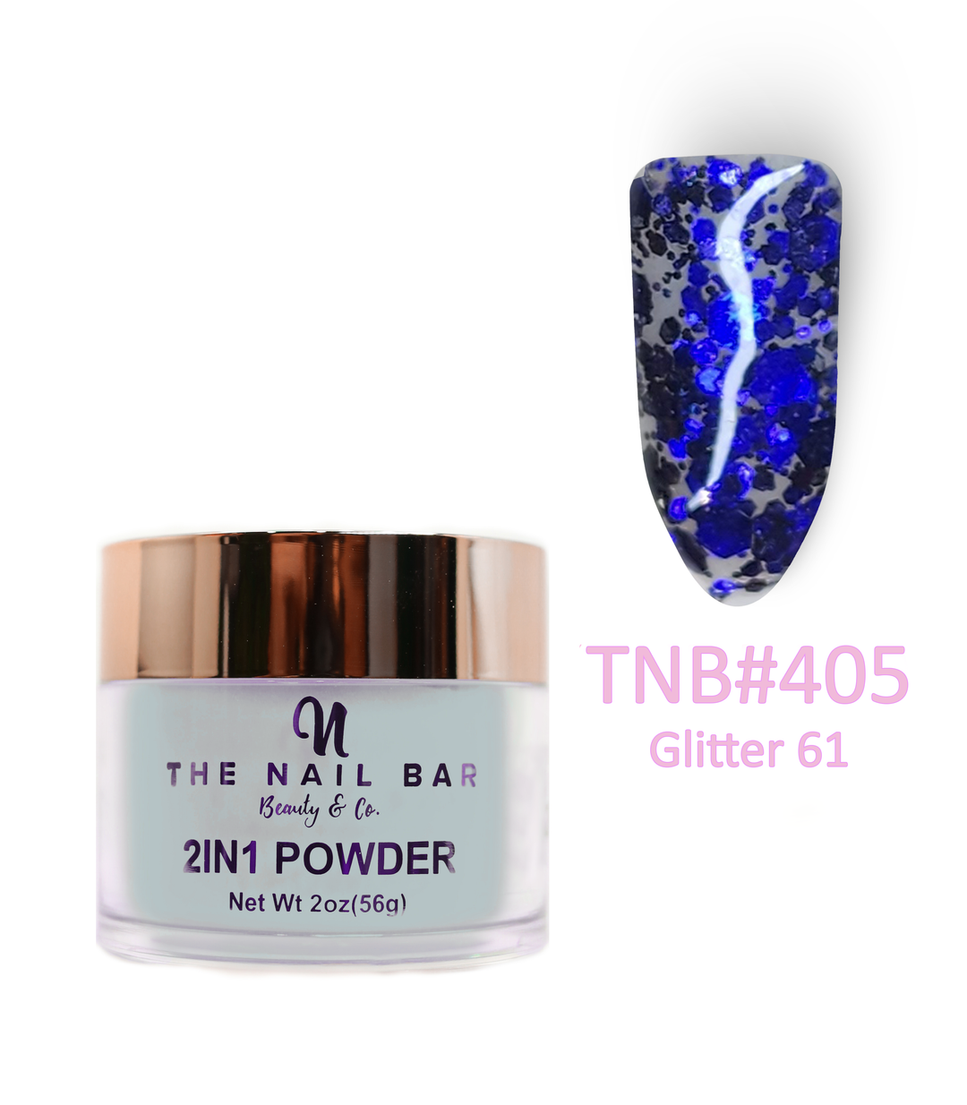 2-In-1 Dipping/Acrylic colour powder (2oz) - Glitter 61