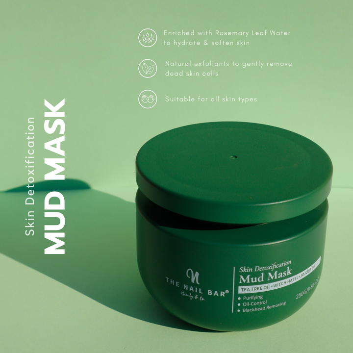 Skin Detoxification Mud Mask TEA TREE OIL + WICH HAZEL + JOJOBA OIL
