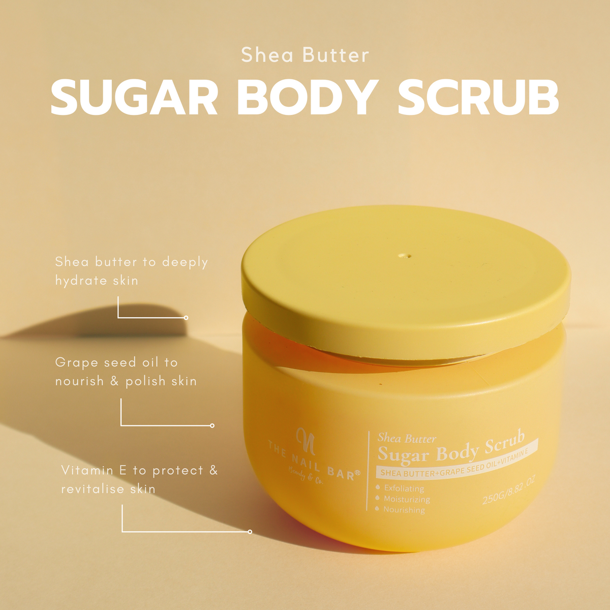 Shea Butter Sugar Body Scrub - The Nail Bar Beauty & Co.