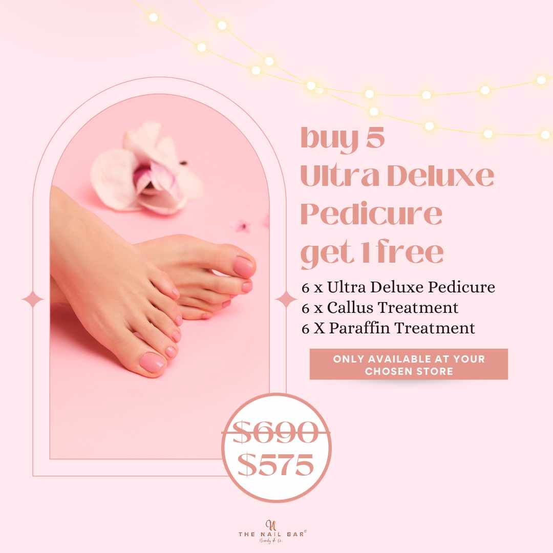 Prepaid - Ultra Deluxe Pedicure Package (buy 5 get 1 free)