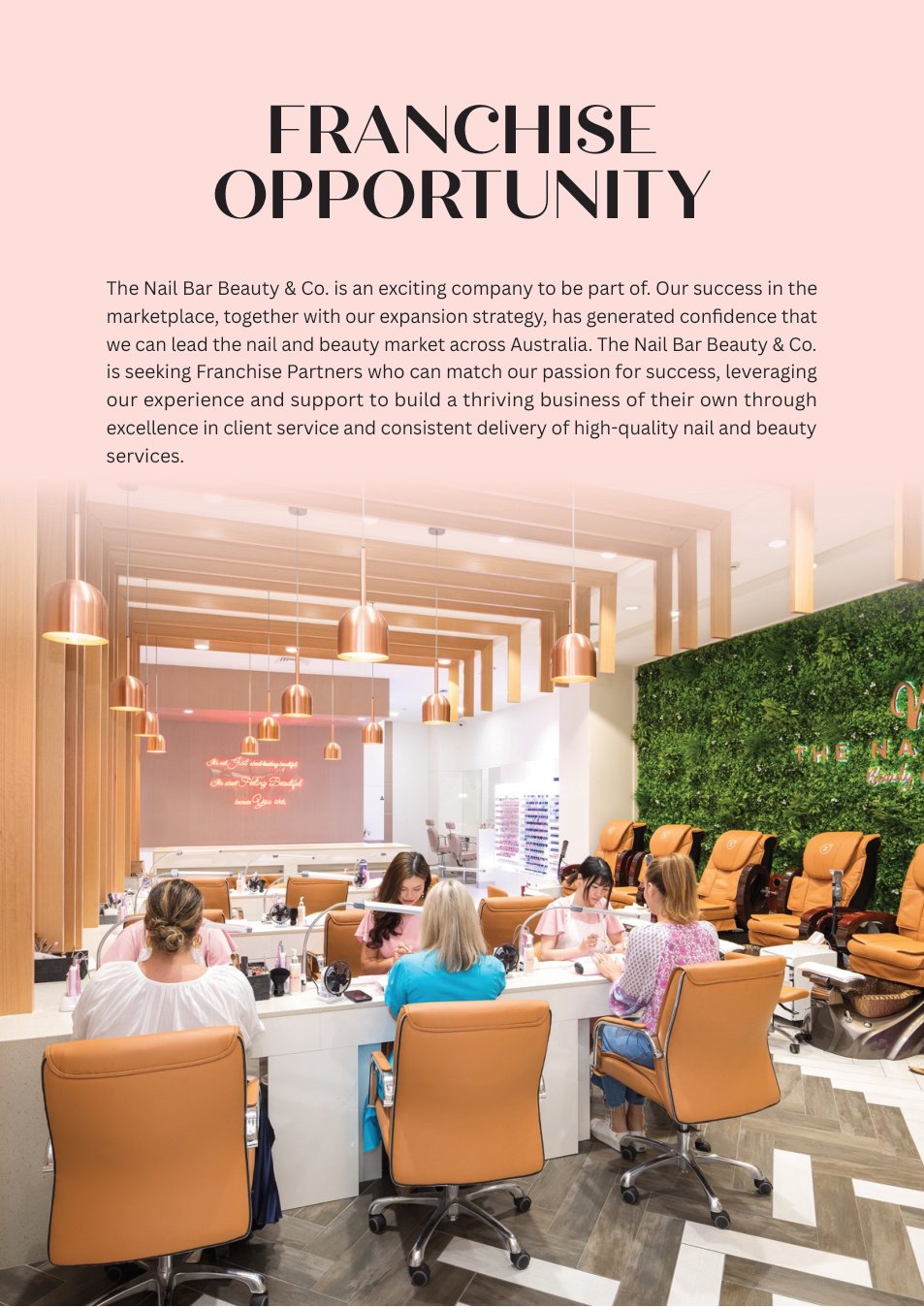 The Nail Bar salon with clients
