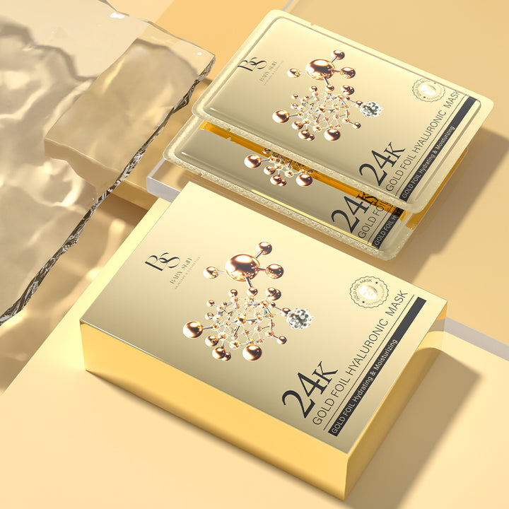 24K Gold Foil Hyaluronic Mask – Hydrate, Plump & Rejuvenate