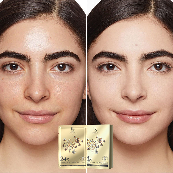 24K Gold Foil Hyaluronic Mask – Hydrate, Plump & Rejuvenate