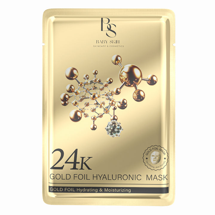 24K Gold Foil Hyaluronic Mask – Hydrate, Plump & Rejuvenate