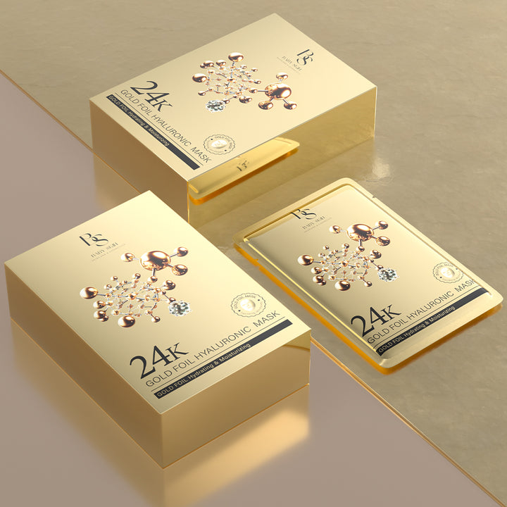 24K Gold Foil Hyaluronic Mask – Hydrate, Plump & Rejuvenate