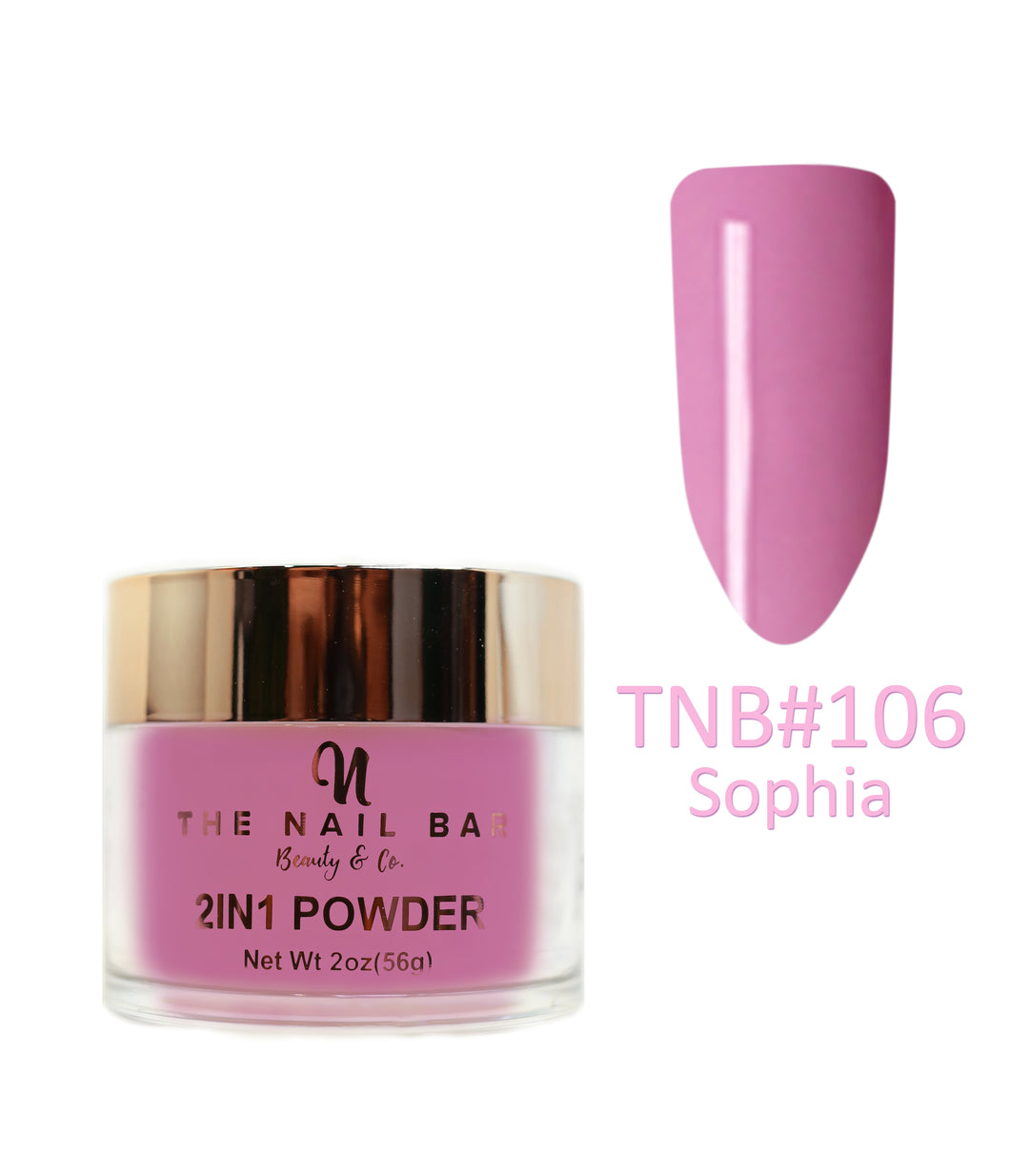 2-In-1 Dipping/Acrylic colour powder (2oz) -Sophia - The Nail Bar Beauty & Co.