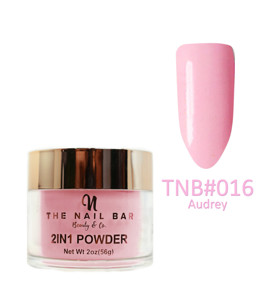 2-In-1 Dipping/Acrylic colour powder (2oz) -Audrey - The Nail Bar Beauty & Co.