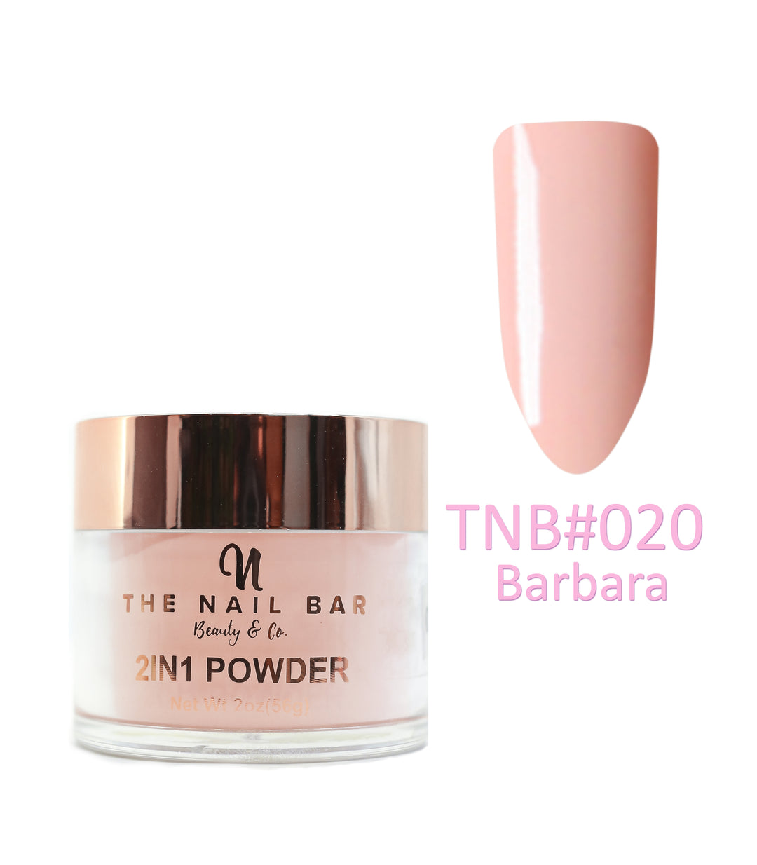 2-In-1 Dipping/Acrylic colour powder (2oz) -Barbara - The Nail Bar Beauty & Co.