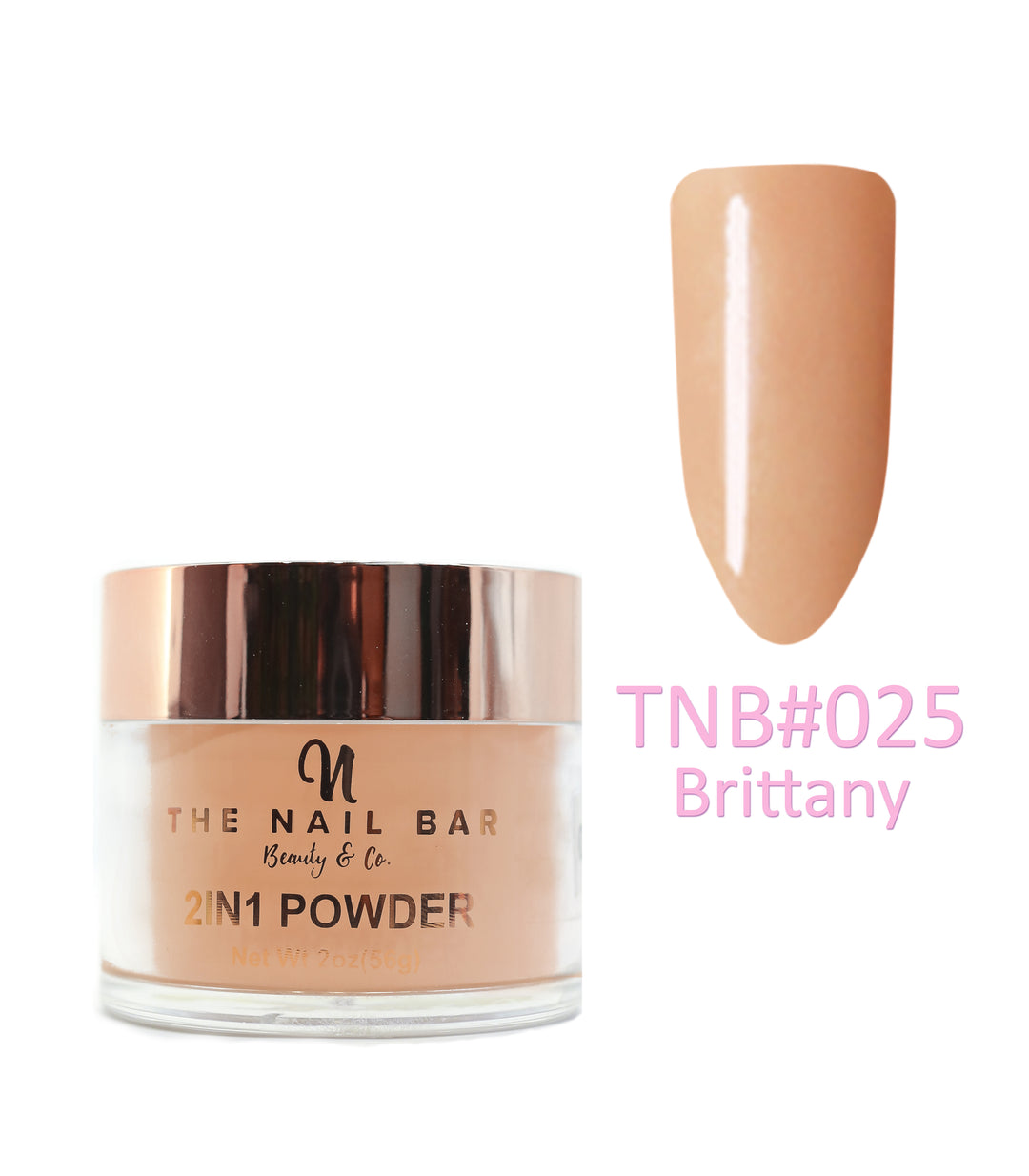 2-In-1 Dipping/Acrylic colour powder (2oz) -Brittany - The Nail Bar Beauty & Co.