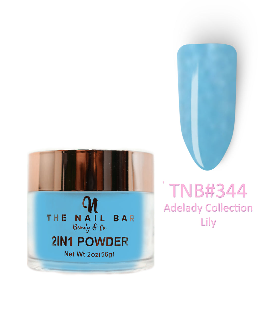 2-In-1 Dipping/Acrylic colour powder (2oz) - Adelady collection- Lily