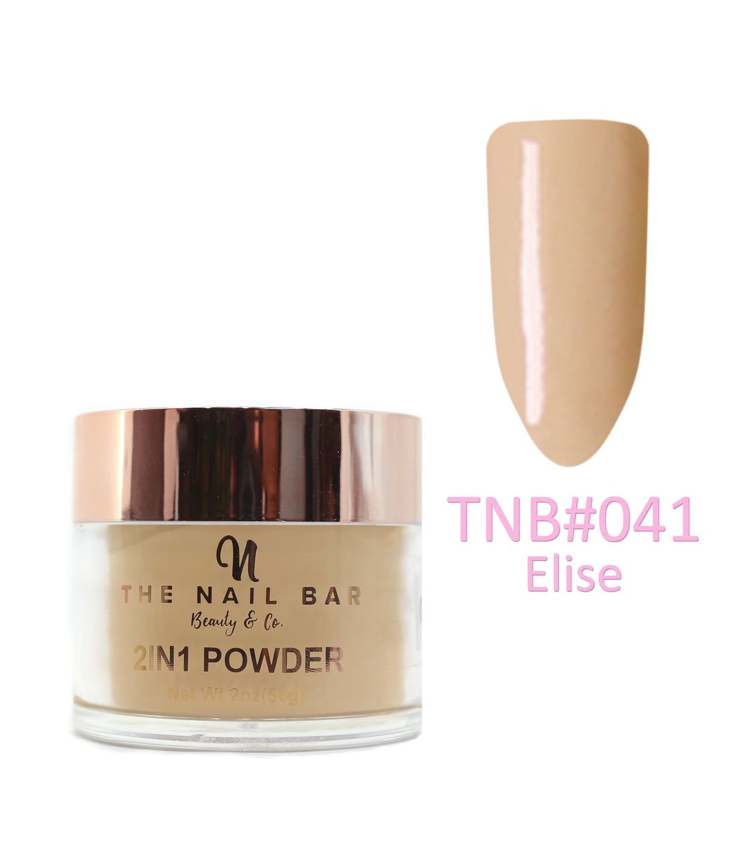 2-In-1 Dipping/Acrylic colour powder (2oz) -Elise - The Nail Bar Beauty & Co.