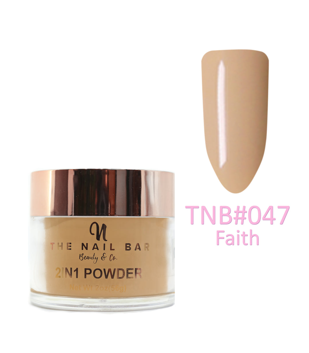 2-In-1 Dipping/Acrylic colour powder (2oz) -Faith - The Nail Bar Beauty & Co.