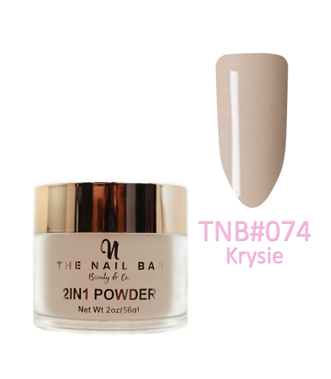 2-In-1 Dipping/Acrylic colour powder (2oz) -Krysie - The Nail Bar Beauty & Co.