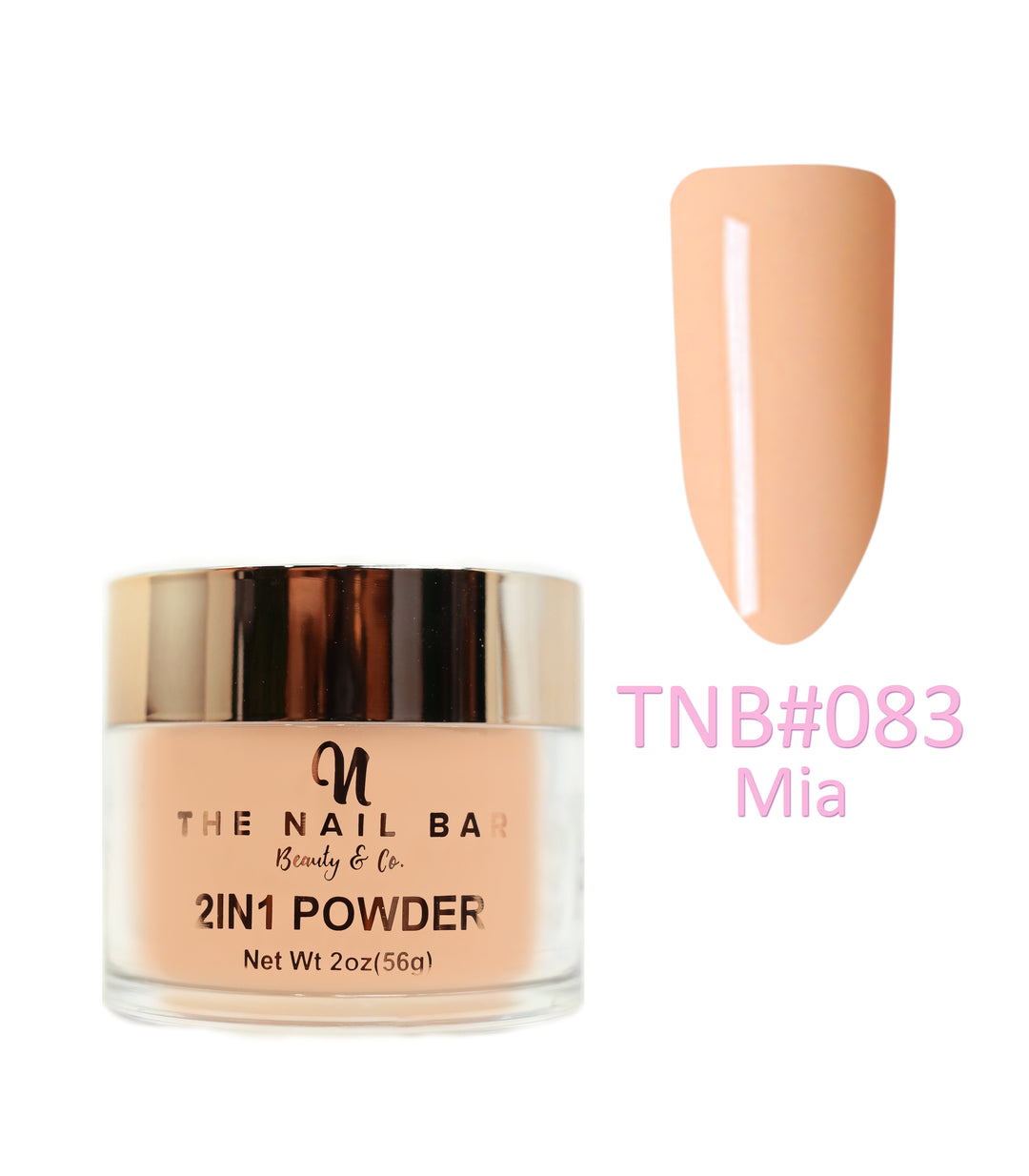 2-In-1 Dipping/Acrylic colour powder (2oz) -Mia - The Nail Bar Beauty & Co.