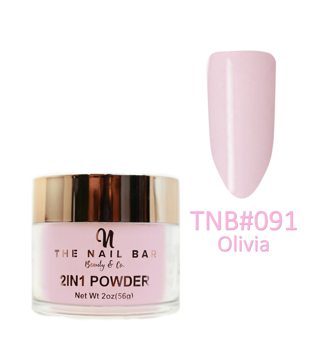 2-In-1 Dipping/Acrylic colour powder (2oz) -Olivia - The Nail Bar Beauty & Co.
