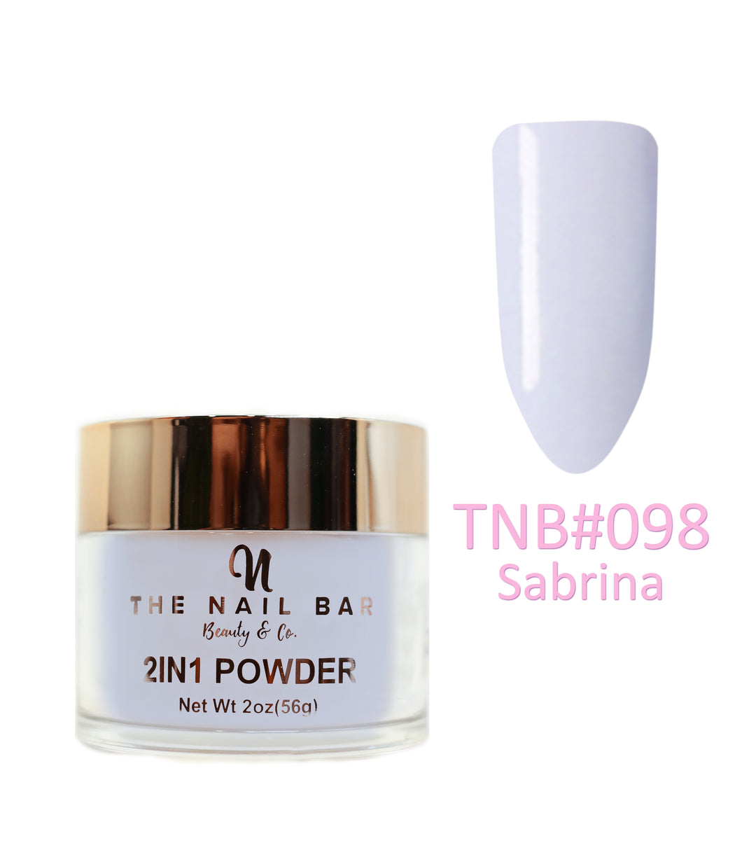 2-In-1 Dipping/Acrylic colour powder (2oz) -Sabrina - The Nail Bar Beauty & Co.