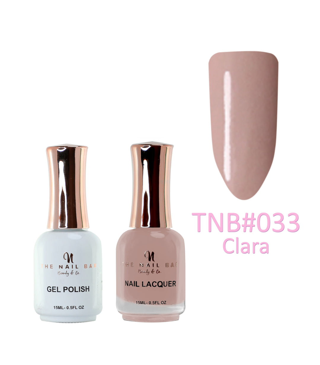 Dual Polish/Gel colour matching (15ml) - Clara - The Nail Bar Beauty & Co.