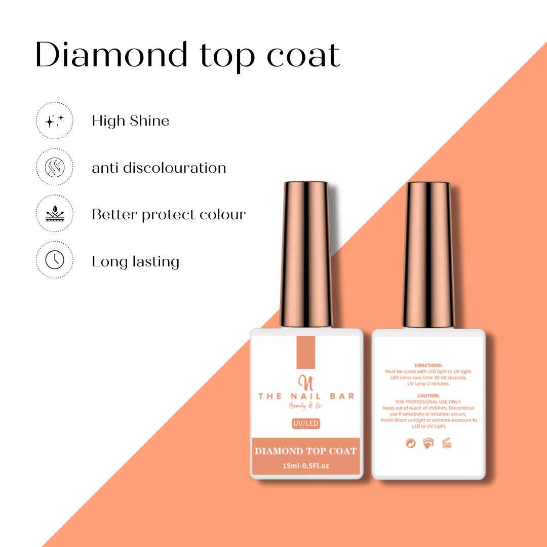 Diamond top coat - The Nail Bar Beauty & Co.