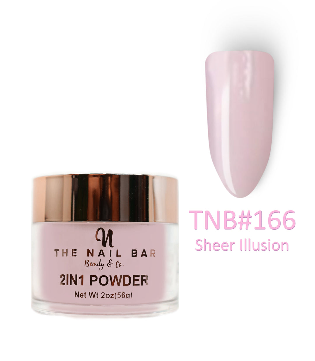 Colour 166 – Sheer Illusion – 2oz dipping and acrylic powder