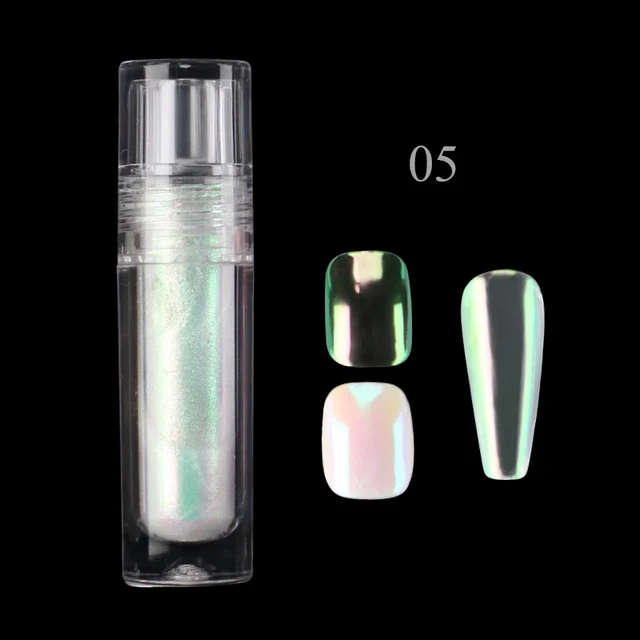 Holographic liquid magic mirror powder 6 colors chrome nails