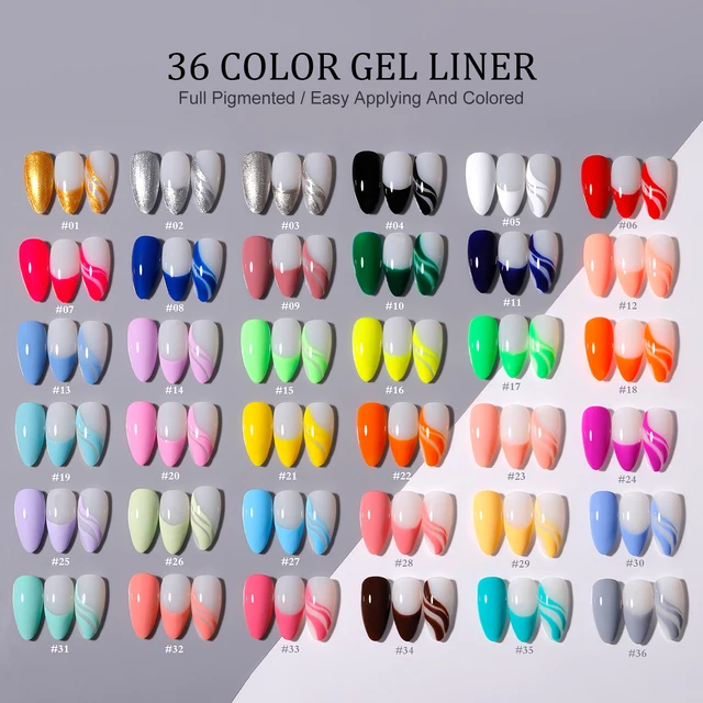 Colour liner Gel polish 36 colours set (15ml)