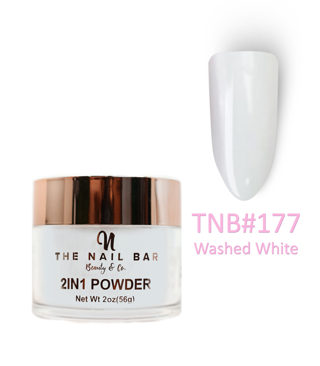 Colour 177 – Washed White – 2oz dipping and acrylic powder