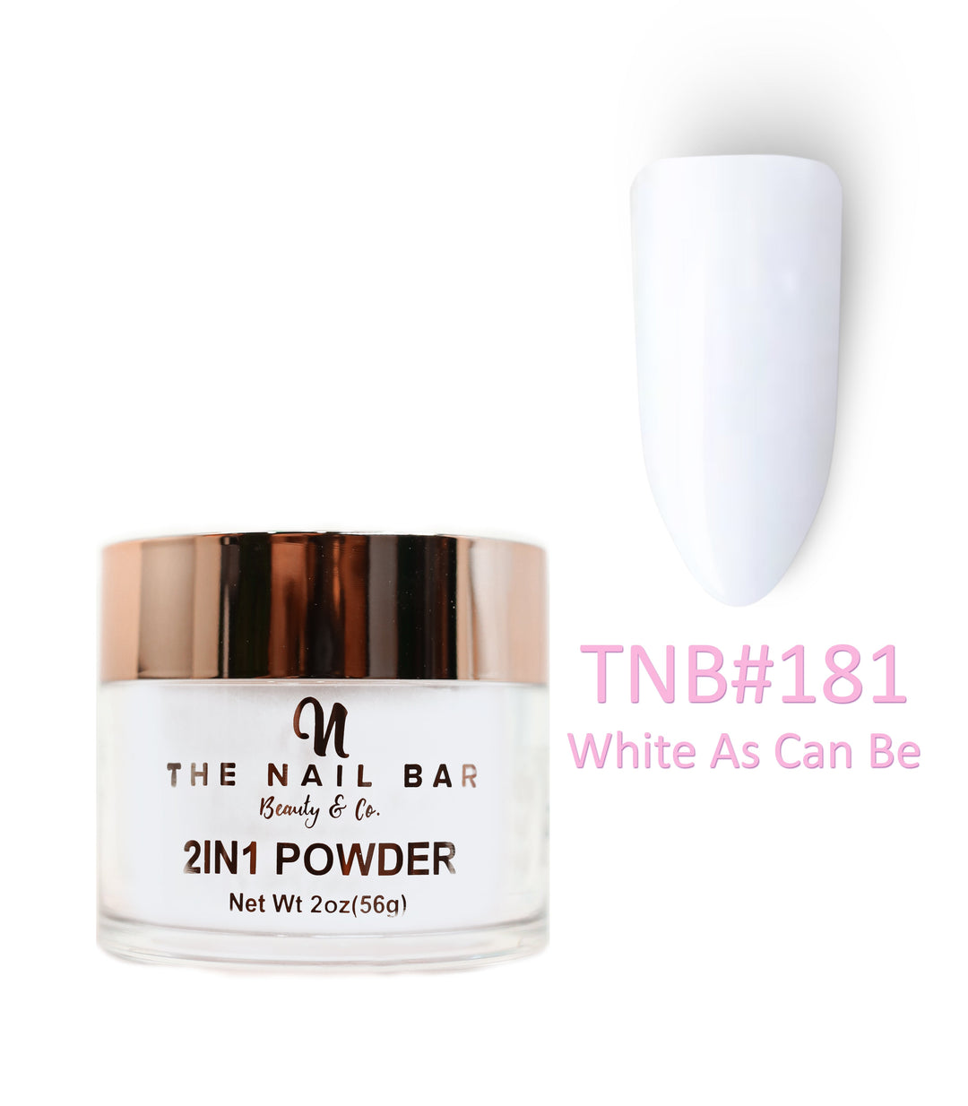 Colour 181 – White As Can Be – 2oz dipping and acrylic powder