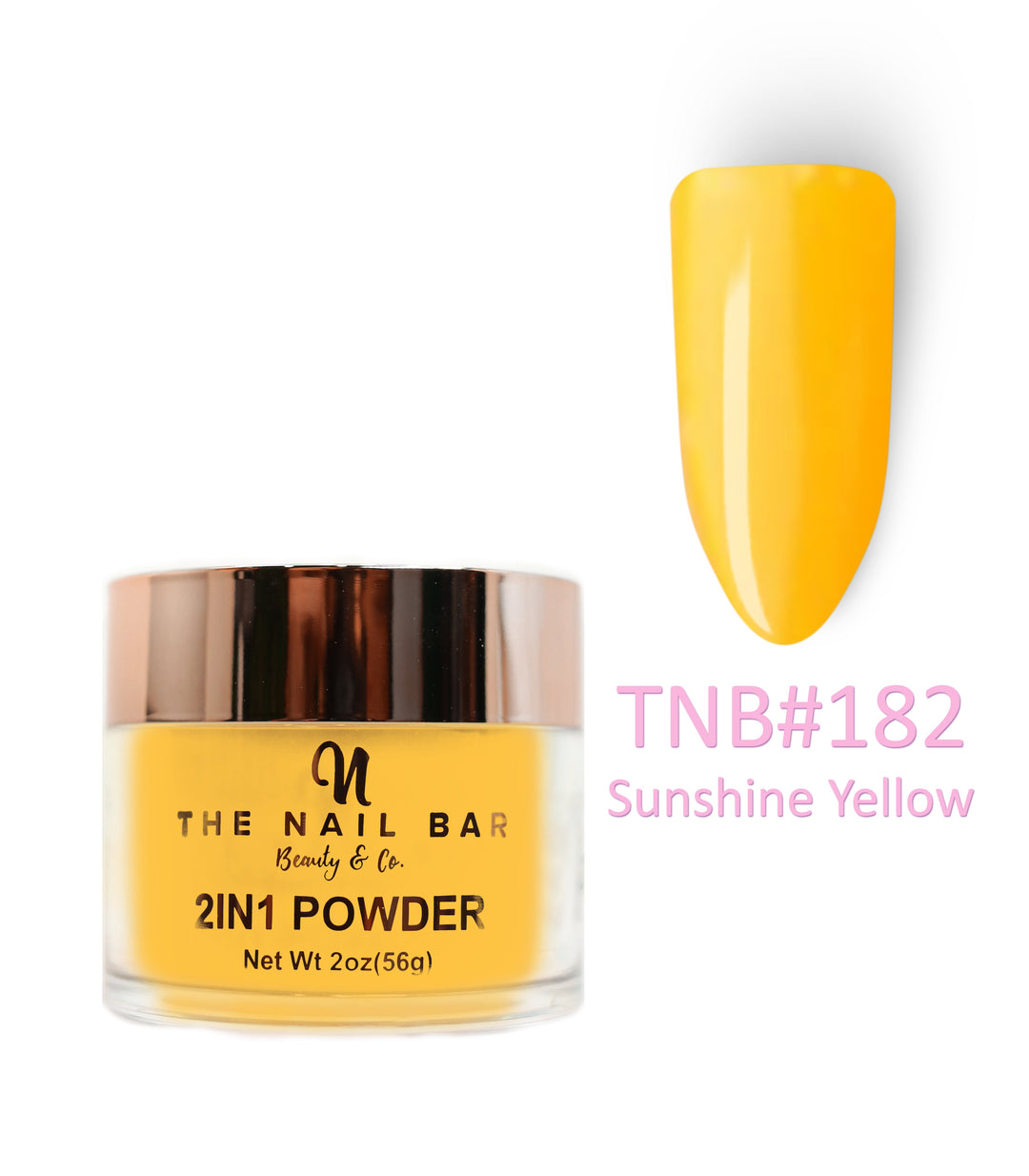 Colour 182 – Sunshine Yellow – 2oz dipping and acrylic powder