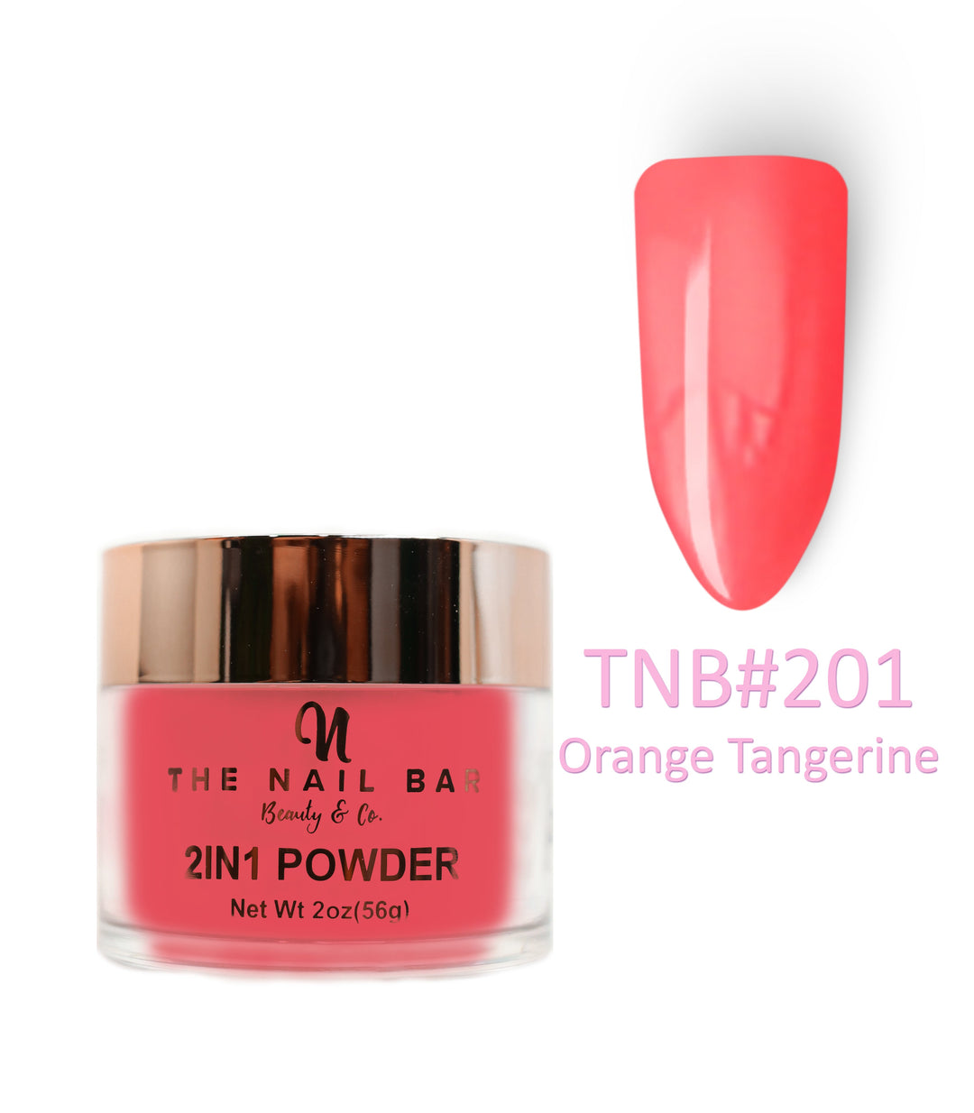 201 – Orange Tangerine – 2oz dipping and acrylic powder