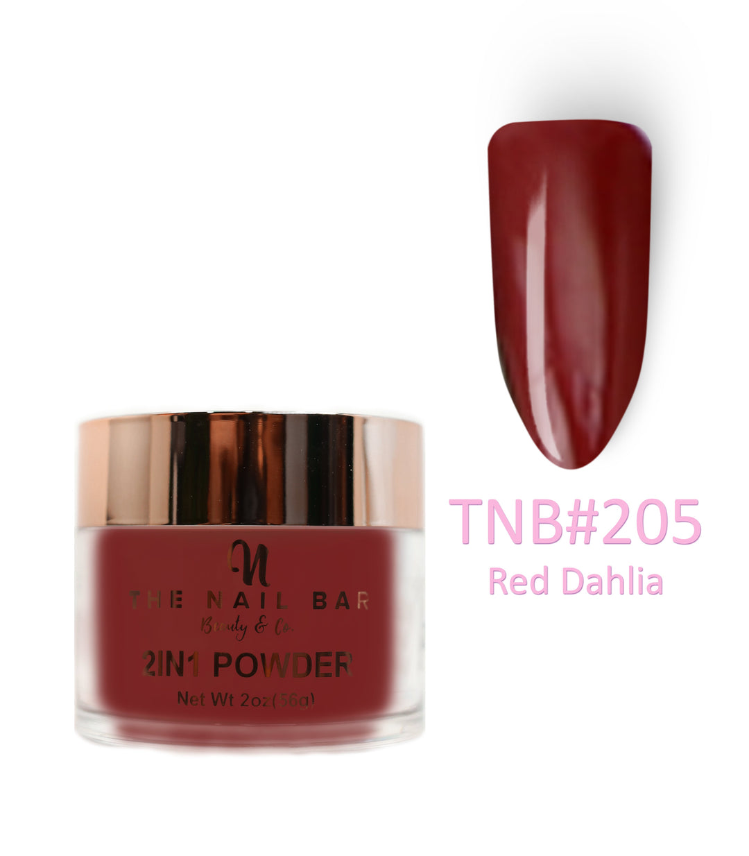 205 – Red Dahlia – 2oz dipping and acrylic powder