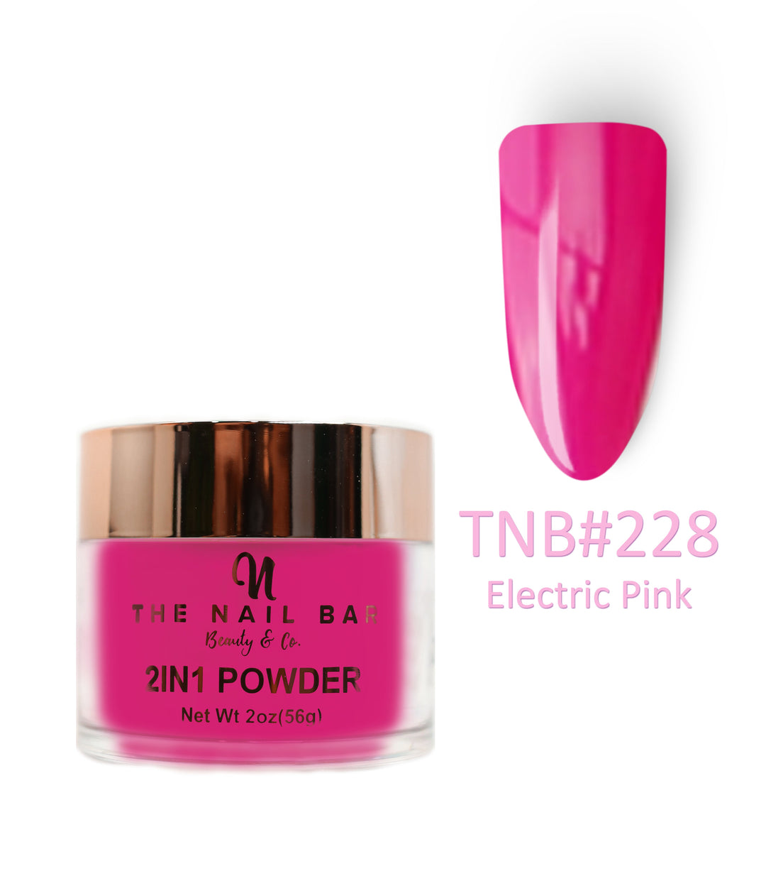 228 – Electric Pink – 2oz dipping and acrylic powder